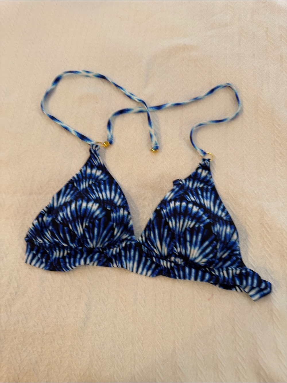 Tommy Bahama Blue Tie-Dye Triangle Bikini Top